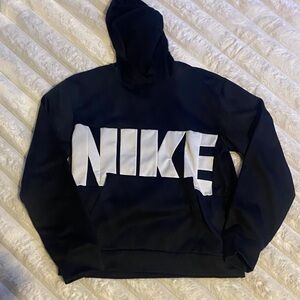 Nike Men's Black and White Logo Sweater